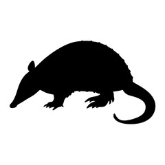 Armadillo silhouette vector illustration for animal lovers and wildlife enthusiasts design art