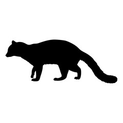 Discover the sleek silhouette of a palm civet vector graphic for wildlife enthusiasts and designers