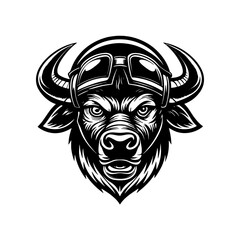 Bull Head Fierce Aggressive Face Raging Artwork Illustration
