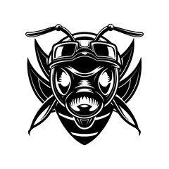 AntHead Fierce Aggressive Face Raging Artwork Illustration