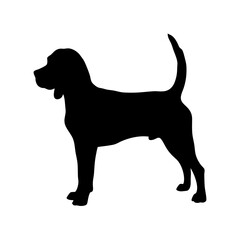Black dog silhouette vector image for pet lovers and graphic designers download free royalty free