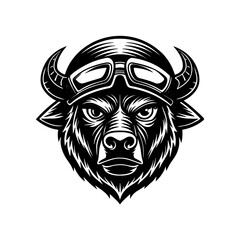Bull Head Fierce Aggressive Face Raging Artwork Illustration
