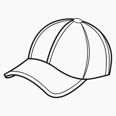 Flat minimalist cap object illustration for simple and clean modern branding or design themes