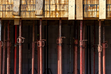 Metal support for formwork in building