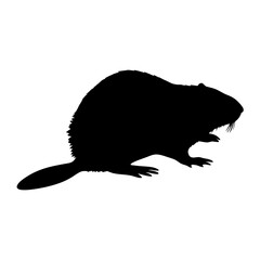 Download this black beaver silhouette vector image for free beaver animal illustration graphic design