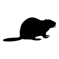 Beaver silhouette vector graphic for diy crafts and design projects featuring animal wildlife nature art