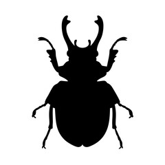 Download stag beetle silhouette vector image insect illustration black and white graphic design element