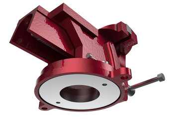 CLOSED POSITION MULTIPURPOSE PIPE BENCH VISE TABLE PINCERS, Bench-Mounted Red Vise for Securely...