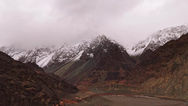beautiful turtuk village with ladakh mountains