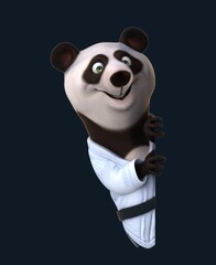 Fun 3D cartoon karateka panda © Julien Tromeur