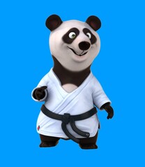 Fun 3D cartoon karateka panda © Julien Tromeur