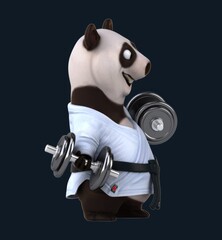 Fun 3D cartoon karateka panda © Julien Tromeur
