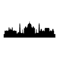 Silhouette skyline cityscape city buildings urban architecture travel landmark tourism view india