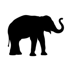 Elephant silhouette vector image african wildlife animal illustration safari zoo nature graphic design