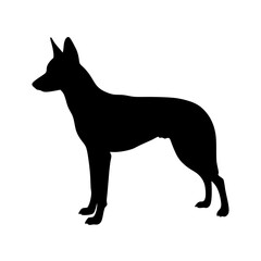 Silhouette of a dog breed animal pet canine mammal domestic doggy friend companion dog silhouette