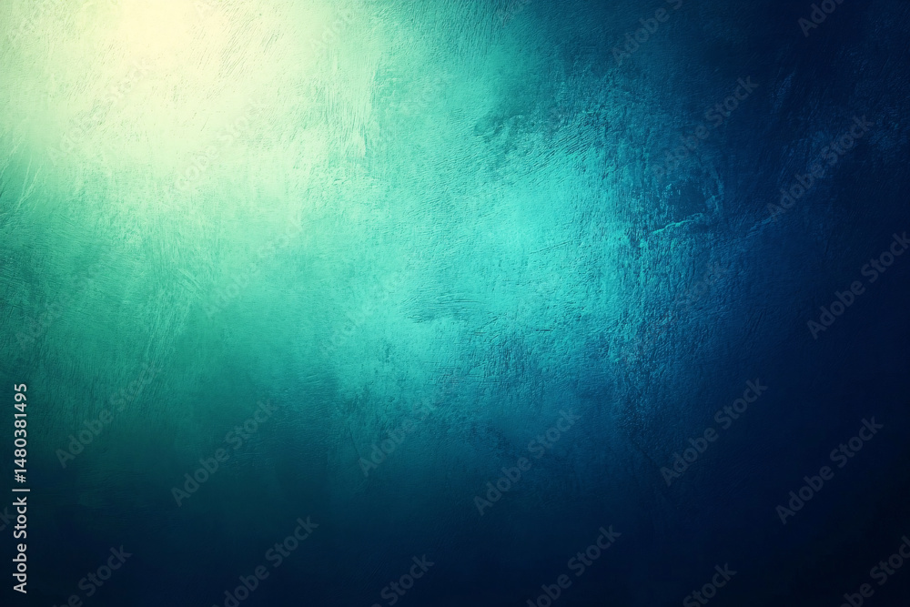 Poster abstract teal and navy gradient with textured background and soft light