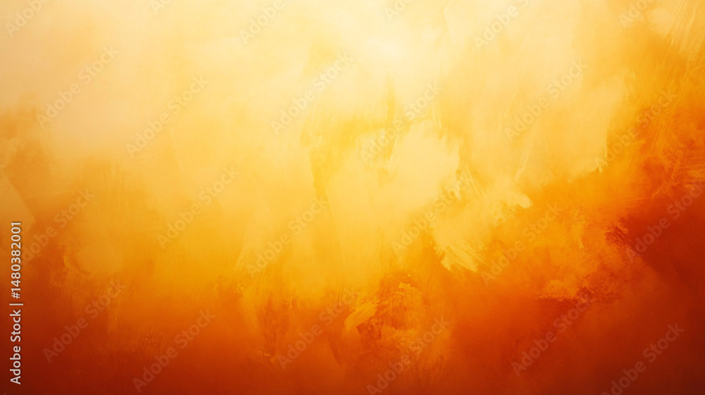 Aufkleber abstract golden orange gradient background with painted texture and smooth transition