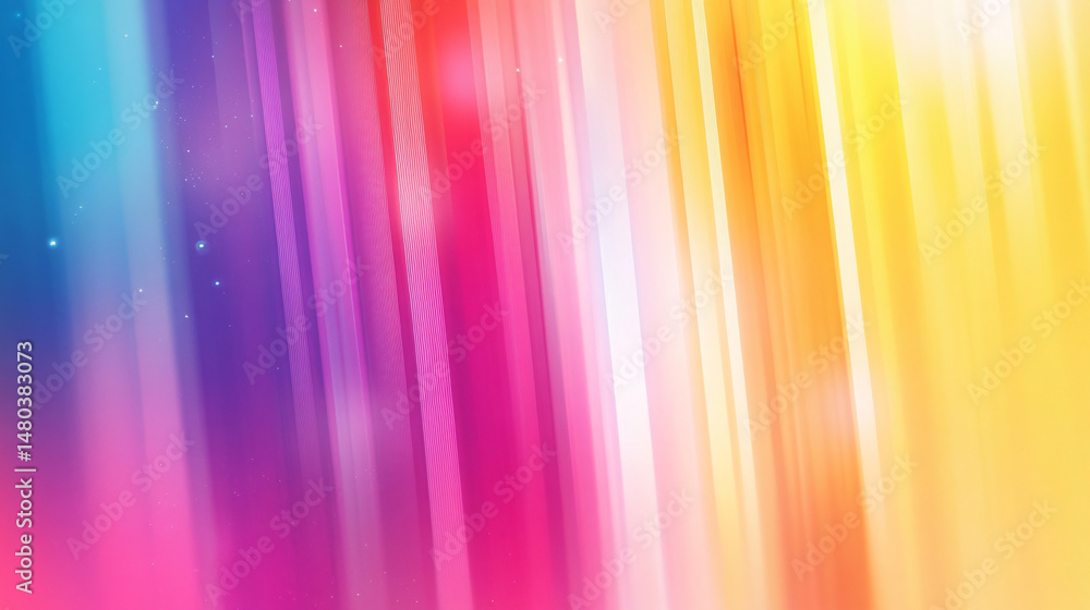 Poster abstract background with smooth vertical lines and vibrant rainbow color gradients