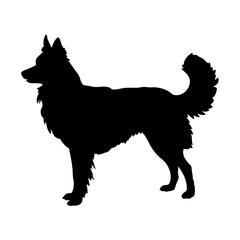 Silhouette of a dog pet animal canine domestic mammal furry friend companion doggy doggo puppy