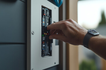 Hand Adjusting Electrical Panel