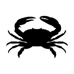 Crab silhouette vector image seafood crustacean ocean animal marine life beach art design graphic