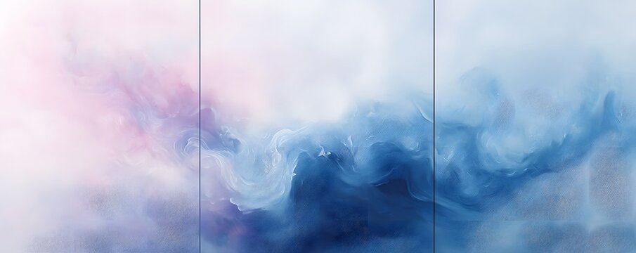 Abstract trio of soft pastel hues