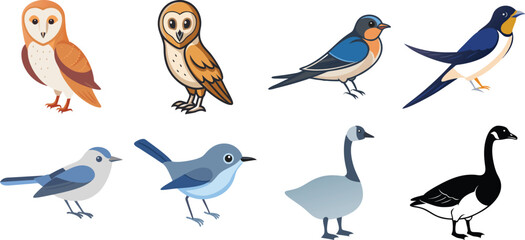   set of kingfisher silhouette line art vector Outdoor adventure solid icons – silhouette style hiking, camping, and nature symbols for explorers: hiking boot, trail sign, water bottle, net, 