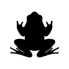 Frog vector silhouette amphibian animal toad wildlife nature icon illustration graphic art design clip art