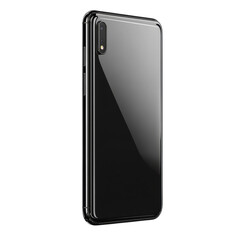 Sleek Black Smartphone Elegant Design Premium Feel Single Camera Isolated on transparent background