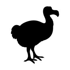 Dodo bird silhouette extinct animal avian wildlife mauritius flightless species illustration dodo art © IsratJahan