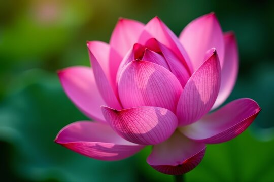 Close up shot of pink lotus flower petals with water droplets, pink, flower, water droplets - Powered by Adobe