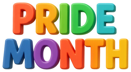 Pride month 3d illustration stickers in vibrant style