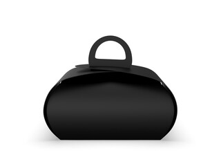 Blank wrap up rounded cake box carrier packaging mockup packaging for branding. 3d illustration.