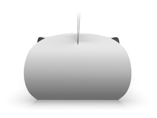 Blank wrap up rounded cake box carrier packaging mockup packaging for branding. 3d illustration.