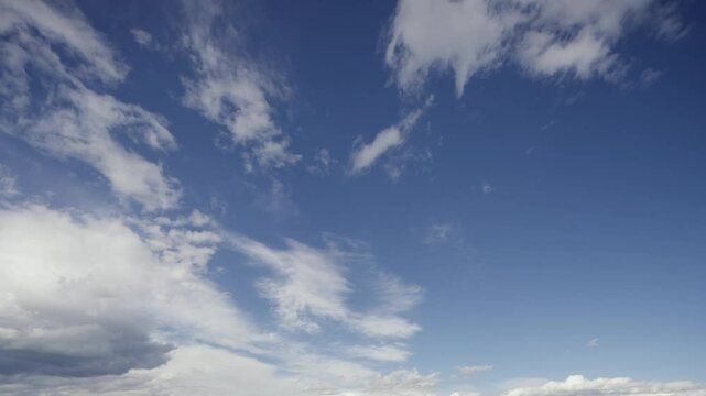 Timelapse video of dynamic cloudscape moving in real time