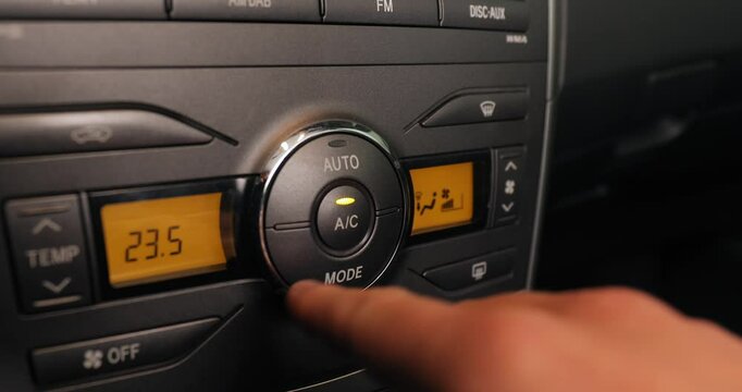 Turning on internal recirculation in a car