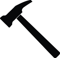 hammer symbol in monochrome vector art.