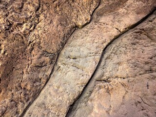 Ancient Weathered Rock Surface with Deep Crevices