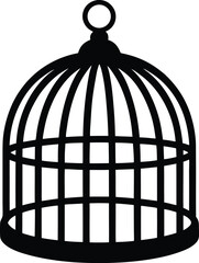 silhouette cage line art vector 