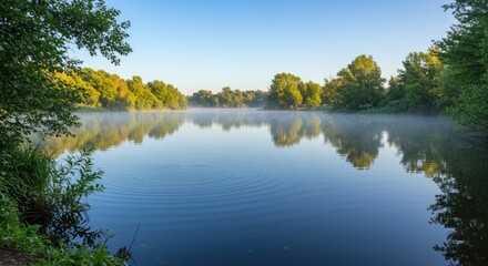 Fototapeta premium Morning Lake Scene - Photo