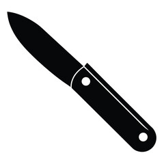 Construction worker element isolated utility knife on white background