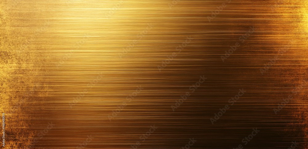 Poster golden horizontal gradient with grunge texture abstract background for various applications