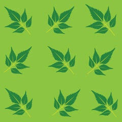 Seamless leaf pattern design vector