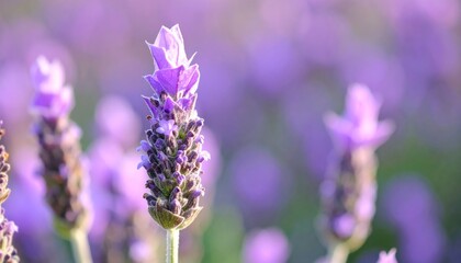 Captivating Close-Up of Lavender Blooms in a Serene Purple Field