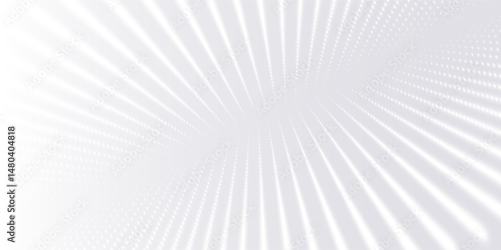 Poster white digital dots grid abstract background. light futuristic technology surface. ai data visualizat