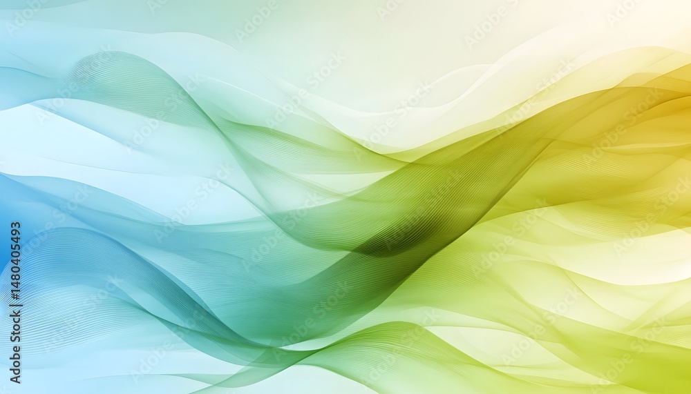 Poster colorful abstract design with flowing shapes.