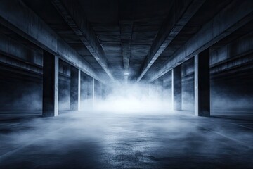 Dark, Empty Underground Garage