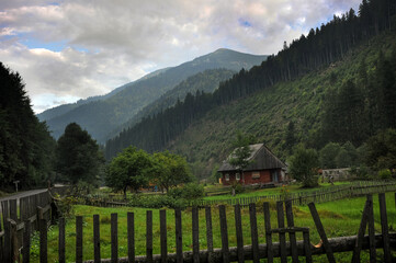 The village house is located among the picturesque Carpathian Mountains of Transcarpathia,...