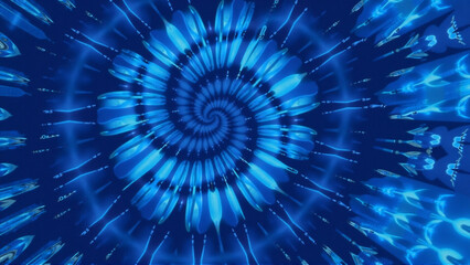 Obraz premium Psychedelic Indigo Vortex Pattern