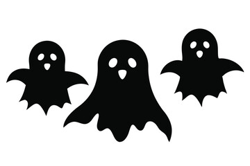 set of halloween ghosts